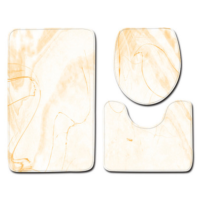 3-dijelni set Otisnuti mramor Set prostirki za kupaonicu Neklizajući tepih Otirač za vrata Jastuk za kupaonsko sjedalo Tepih WC navlaka Pribor WC prostirka