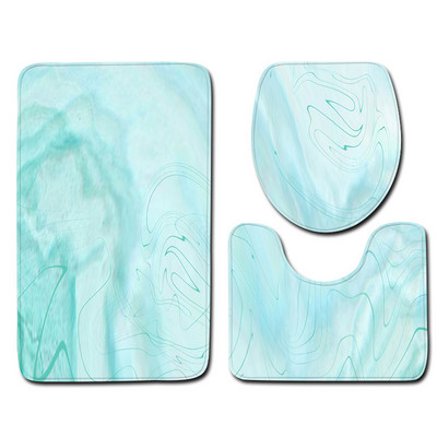 3-dijelni set Otisnuti mramor Set prostirki za kupaonicu Neklizajući tepih Otirač za vrata Jastuk za kupaonsko sjedalo Tepih WC navlaka Pribor WC prostirka