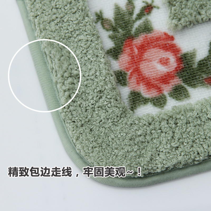 Mikrošķiedras tualetes vannas paklājs U-veida neslīdošs, absorbējošs, biezs mīksts, mazgājams istabas paklājs.