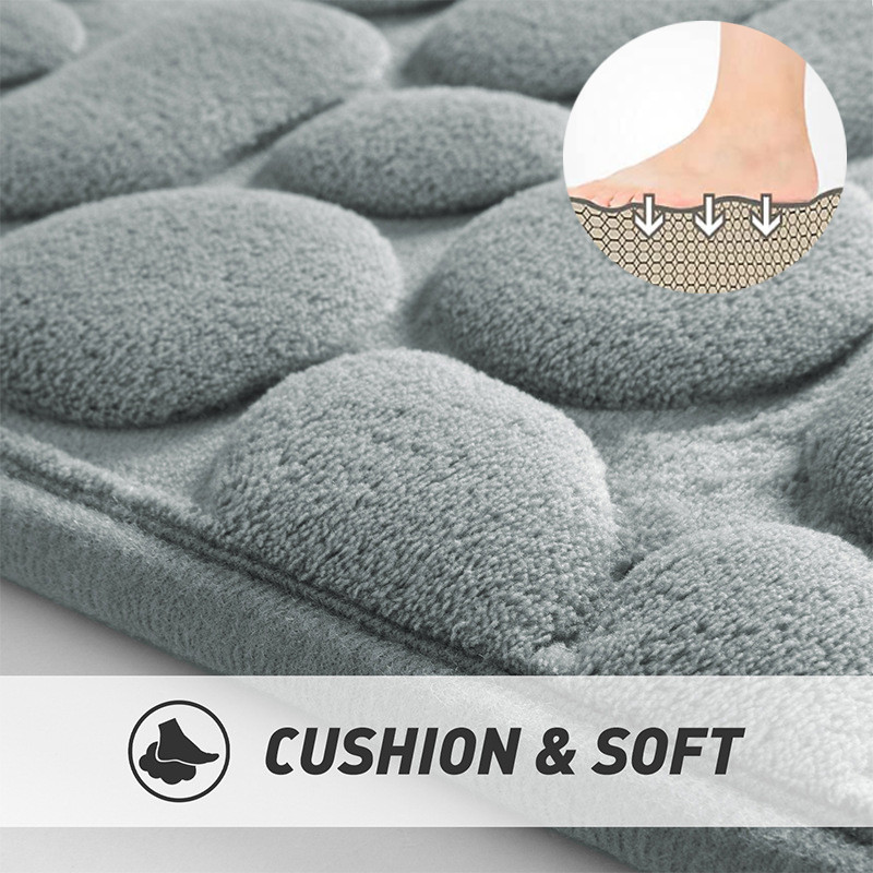 Set de covorașe de baie covoraș de baie în relief Covor de toaletă din flanel cu capac Covoare moi absorbante pentru baie decor