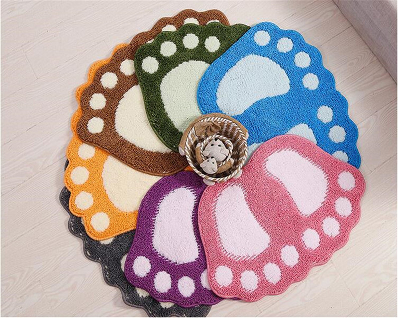 Poliestera mazo pēdu neslīdošs durvju paklājiņš, mazs kāju paklājiņš, tualetes un vannas istabas pretslīdes paklājiņš, multfilmu plūstošs kāju paklājiņš