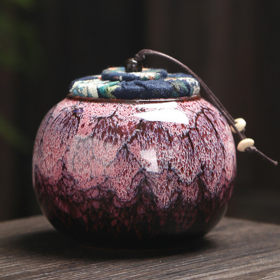 Krāsu keramikas tvertne piemiņas urnas zīmoga pods piemiņas zārks porcelāna burka pelnu uzglabāšana piemiņas apbedīšanas turētājs mājdzīvnieku zārki