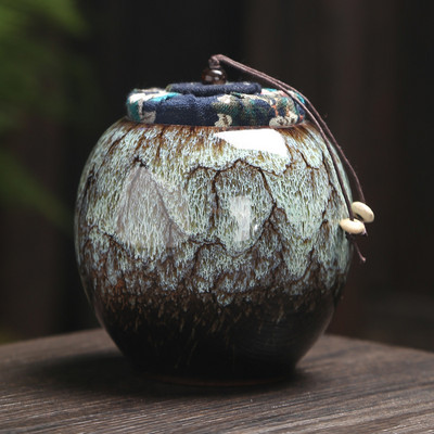 Krāsu keramikas tvertne piemiņas urnas zīmoga pods piemiņas zārks porcelāna burka pelnu uzglabāšana piemiņas apbedīšanas turētājs mājdzīvnieku zārki