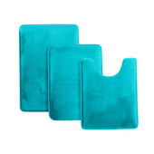 3 vannas istabas paklājiņu komplekts, mīksts, neslīdošs, 3 gab., bruģakmens paklājiņš vannas istabas paklājs, absorbējošs dušas paklājs, tualetes vāks, pārsegs grīda