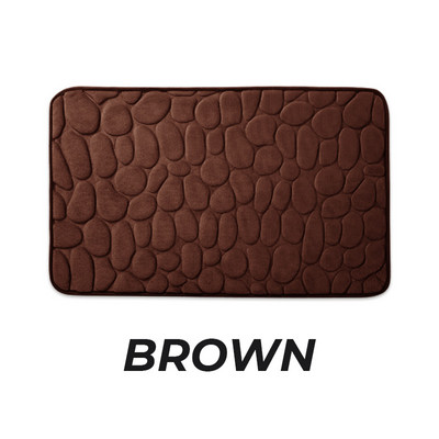 Super uzsūcošs grīdas paklājs Memory Foam vannas paklājiņš Bruģakmens reljefs vannas istabas grīdas paklāji ūdeni absorbējošs neslīdošs paklājs