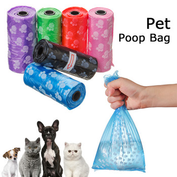 Удобни консумативи за домашни любимци Смесени цветове Тип лапа Кученце Котка Торба за боклук Външна чиста торба за изпражнения на домашни любимци