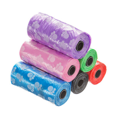 Patogūs reikmenys naminiams gyvūnėliams Mišrių spalvų letenėlės tipo šuniuko katės šiukšlių maišas lauke švarus naminių gyvūnėlių išmatų maišas