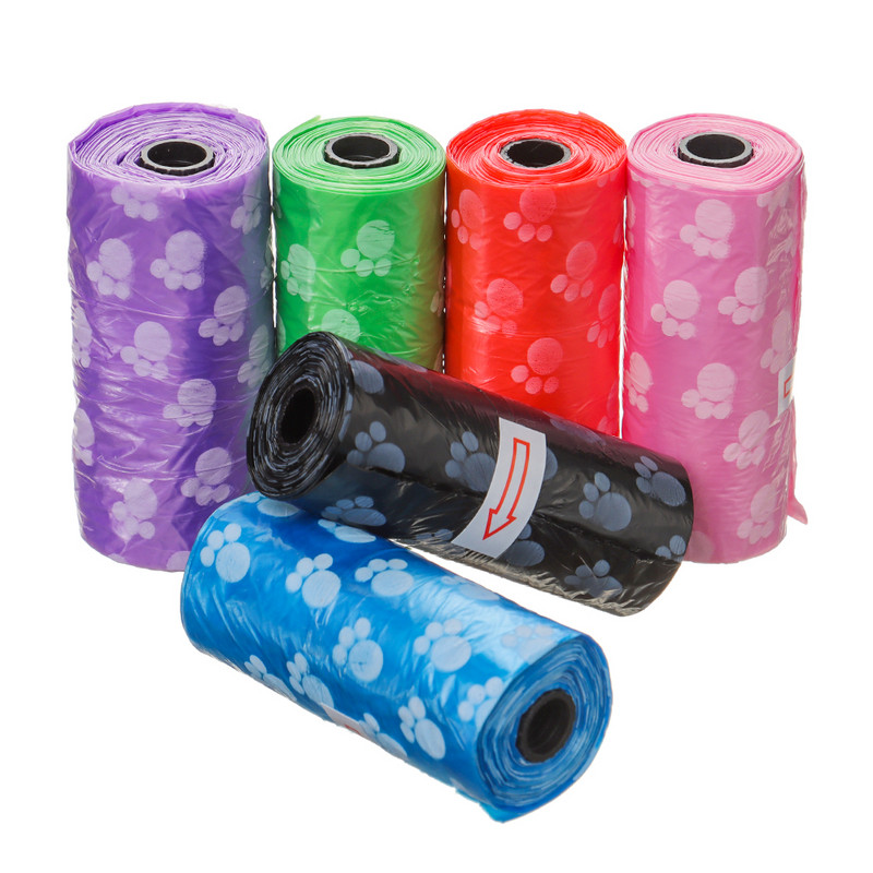 Patogūs reikmenys naminiams gyvūnėliams Mišrių spalvų letenėlės tipo šuniuko katės šiukšlių maišas lauke švarus naminių gyvūnėlių išmatų maišas