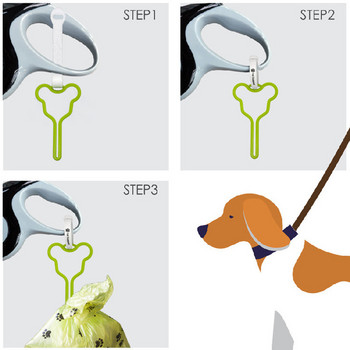 Нов дозатор за торби за кучешки отпадъци Аксесоари за носене на отпадъци за домашни любимци Диспенсер за каишка за кучета Чисти инструменти Държач за торба за изпражнения Щипка за свободни ръце