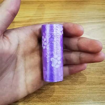 NOVO 1 rola NOVO Vreća za pseći izmet s otiskom šape 15 vrećica/rola Velike vreće za mačji otpad Vreća za smeće za pse na otvorenom, čisto punjenje, 1 rola