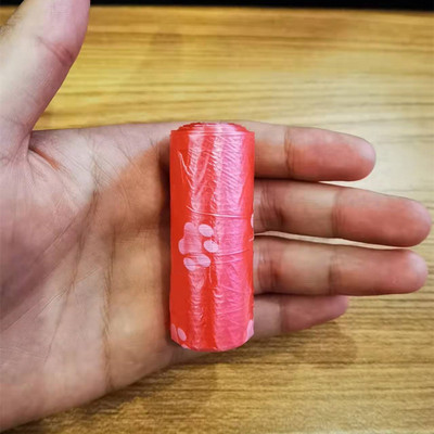 NOVO 1 rola NOVO Vreća za pseći izmet s otiskom šape 15 vrećica/rola Velike vreće za mačji otpad Vreća za smeće za pse na otvorenom, čisto punjenje, 1 rola