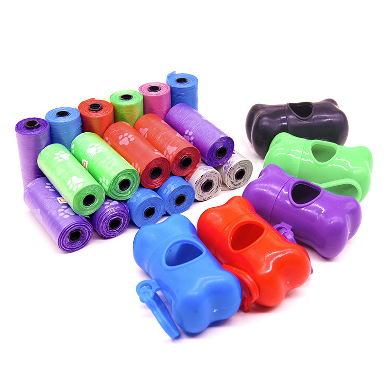 NOVO 1 rola NOVO Vreća za pseći izmet s otiskom šape 15 vrećica/rola Velike vreće za mačji otpad Vreća za smeće za pse na otvorenom, čisto punjenje, 1 rola