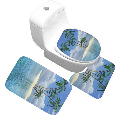 Zeegle Green prirodna memorijska pjena Prostirka za kupaonicu Trodijelni tepih za kupaonicu Neklizajuće Podne prostirke za WC školjku