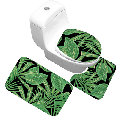 Zeegle Green prirodna memorijska pjena Prostirka za kupaonicu Trodijelni tepih za kupaonicu Neklizajuće Podne prostirke za WC školjku