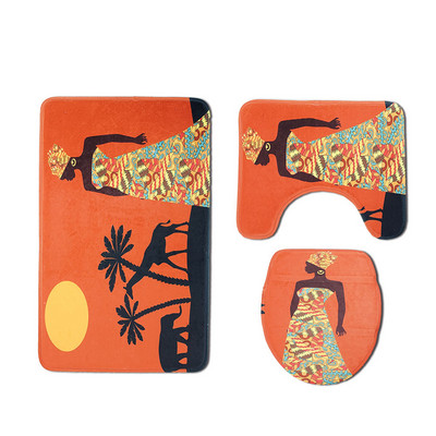 Zeegle absorbējošs vannas istabas paklājs tualetes paklājs eksotiska stila vannas istabas paklājs neslīdošs vannas paklājs tualetes pārklājs vannas istabas paklāji dušas paklāji