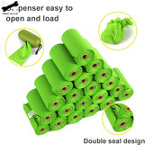 Suņu izkārnījumu maisiņi 4/8 ruļļi noārdāmi atkritumu atkritumu maisi Īpaši biezi, spēcīgi izkārnījumu maisi Garantēti necaurlaidīgi lielam mazam sunim