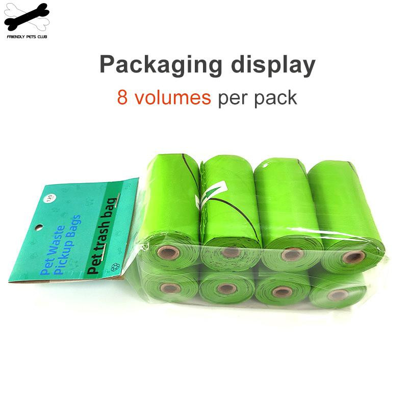Suņu izkārnījumu maisiņi 4/8 ruļļi noārdāmi atkritumu atkritumu maisi Īpaši biezi, spēcīgi izkārnījumu maisi Garantēti necaurlaidīgi lielam mazam sunim