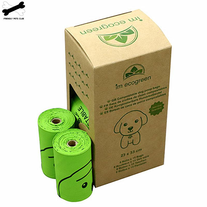 Suņu izkārnījumu maisiņi 4/8 ruļļi noārdāmi atkritumu atkritumu maisi Īpaši biezi, spēcīgi izkārnījumu maisi Garantēti necaurlaidīgi lielam mazam sunim