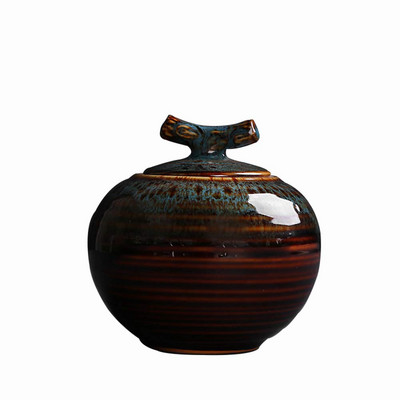 Krāsu raksta keramikas piemiņas urna suņiem un kaķiem — mini — satur līdz 12 kubikcollu pelnu — mājdzīvnieku kremācijas urna pelniem