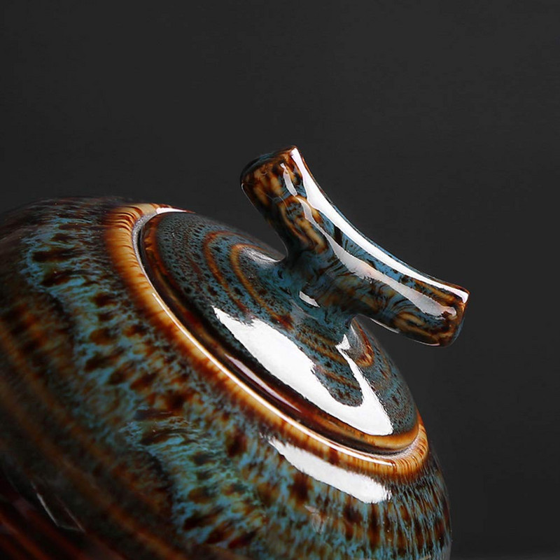 Krāsu raksta keramikas piemiņas urna suņiem un kaķiem — mini — satur līdz 12 kubikcollu pelnu — mājdzīvnieku kremācijas urna pelniem