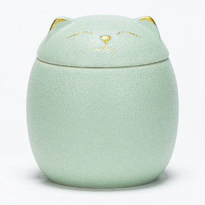 Radoša keramika Apbedīšanas urna pelniem Mājdzīvnieku urna pelniem Kaķu Dzīvnieku piemiņas zīmes Apbedīšanas urna suņiem Maza kaķa bēru kapsēta