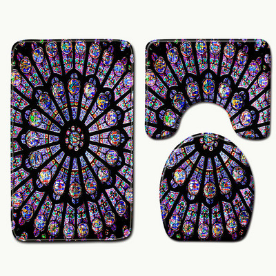 Zeegle Notre Dame de Paris Pattern WC prostirke za kupaonicu Kupaonski set Tepih Kupaonski tepih 3 komada WC tepiha koji upijaju vodu