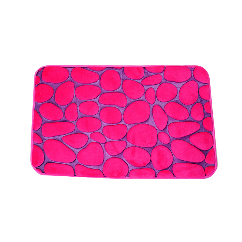 Zeegle 3D Stone Printed 3gab/komplekts Paklājiņi vannas istabai un tualetei Coral Fleece tualetes paklājiņi Vannas istabas paklāji Grīdas paklāji Vannas istabas paklājs