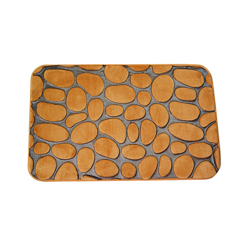 Zeegle 3D Stone Printed 3gab/komplekts Paklājiņi vannas istabai un tualetei Coral Fleece tualetes paklājiņi Vannas istabas paklāji Grīdas paklāji Vannas istabas paklājs