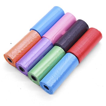 15Pcs/Roll Pet Dog Poop Bags Dispenser Collector Scoop Holder Puppy Cat Pooper Scooper Bag Small Rolls Pet Suppliers