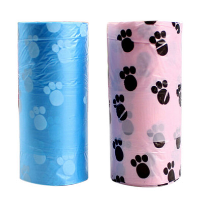 15Pcs/Roll Pet Dog Poop Bags Dispenser Collector Scoop Holder Puppy Cat Pooper Scooper Bag Small Rolls Pet Suppliers