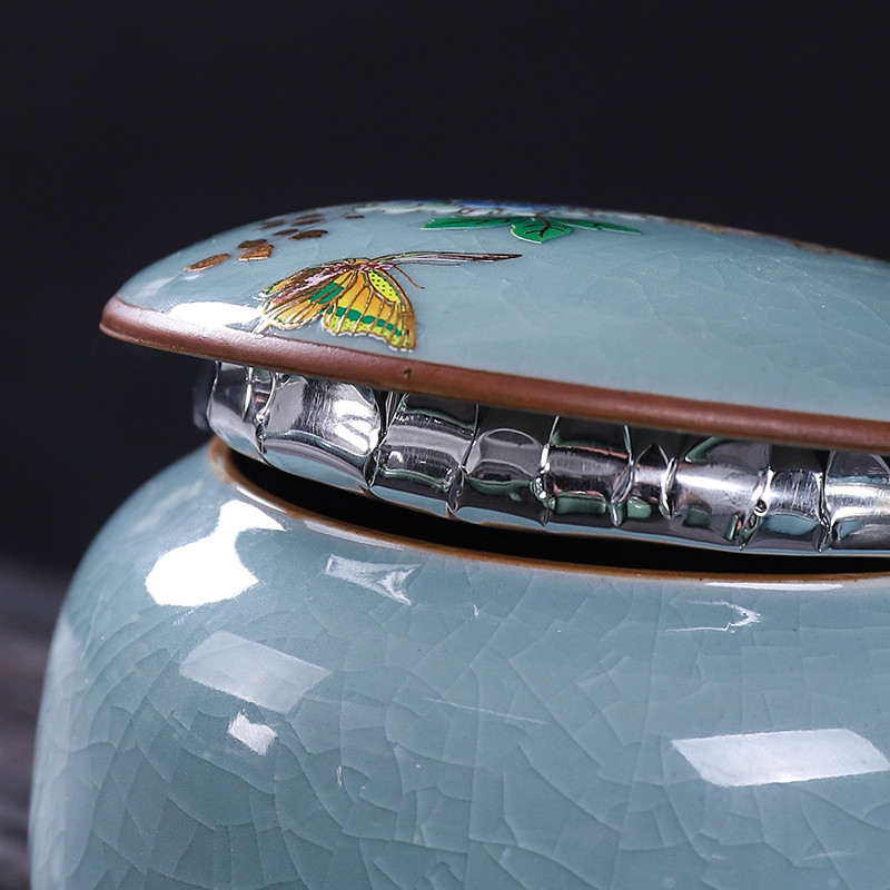 Keramička zatvorena staklenka Velika kućna prijenosna staklenka za pohranjivanje Suvenir za kućne ljubimce