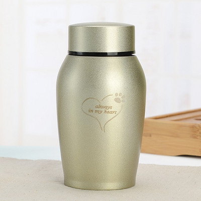 Daudzkrāsainas nerūsējošā tērauda mājdzīvnieku urnas suņu kaķu putnu peles kremēšanas pelni urnas aizzīmogotās bēru piederumi suņiem mājdzīvnieku suvenīru burka