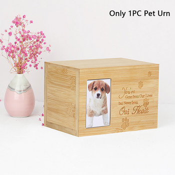 Hot Sale Bamboo Wood Dog Urn Animal Gift Crimation Box Αναμνηστικό σκύλου Νεκρικά προμήθειες για σκύλους Pet Small Ashes Headstone 2022 Νέο