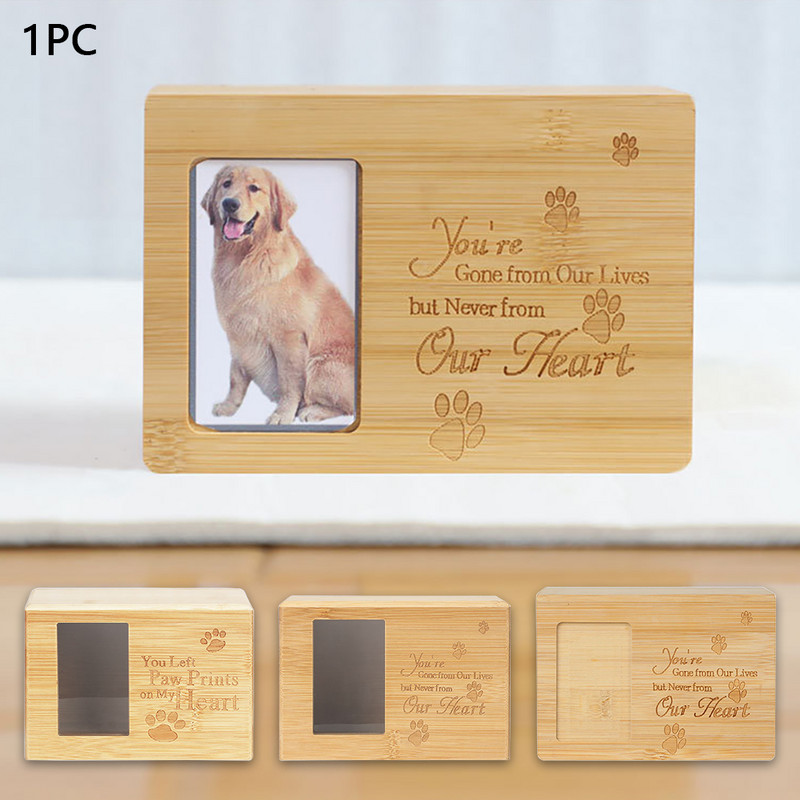 Karstā izpārdošana Bambusa koka suņu urna Dzīvnieku dāvanu kremēšanas kaste Suņu piemiņai Apbedīšanas piederumi Suņiem Mājdzīvnieku mazi pelni kapakmens 2022 Jaunums