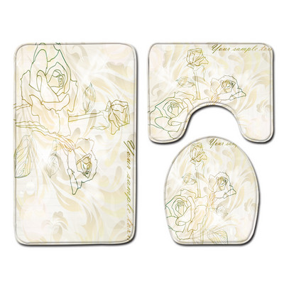 Zeegle moderns vannas istabas paklājiņu komplekts ūdeni absorbējošs dušas istabas paklājiņš tualetes grīda paklājs mazgājams vannas istabas kāju paklājiņš 3gab vannas paklājiņa komplekts