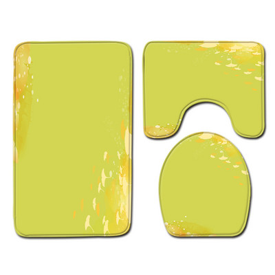 Zeegle moderns vannas istabas paklājiņu komplekts ūdeni absorbējošs dušas istabas paklājiņš tualetes grīda paklājs mazgājams vannas istabas kāju paklājiņš 3gab vannas paklājiņa komplekts