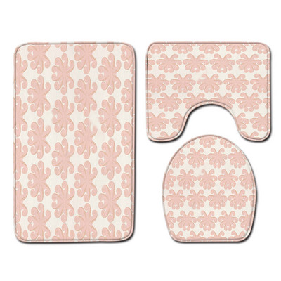 Zeegle moderns vannas istabas paklājiņu komplekts ūdeni absorbējošs dušas istabas paklājiņš tualetes grīda paklājs mazgājams vannas istabas kāju paklājiņš 3gab vannas paklājiņa komplekts