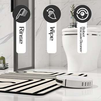 Nordic Супер абсорбираща подложка за баня Бежово противоплъзгащо симпатично килимче за душ, тоалетна WC подови килими Модерни аксесоари за баня за дома