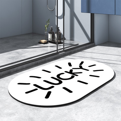 Nordic Super Absorbent Vannas Paklājiņš Bēšs Pretslīdošs Gudrs Paklājiņš Dušas Tualetei WC Grīdas Paklāji Mūsdienīgi Vannas istabas Aksesuāri Mājai