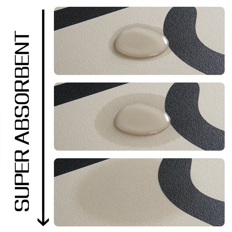 Nordic Super Absorbent Vannas Paklājiņš Bēšs Pretslīdošs Gudrs Paklājiņš Dušas Tualetei WC Grīdas Paklāji Mūsdienīgi Vannas istabas Aksesuāri Mājai