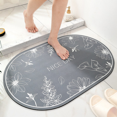 Absorbējošs vannas istabas paklājs, neslīdošs, ātri izžūst virtuve Dzīvojamā istaba ieejas grīdas paliktņi Dušas istabas durvju paklājs Vannas istabas piederumi