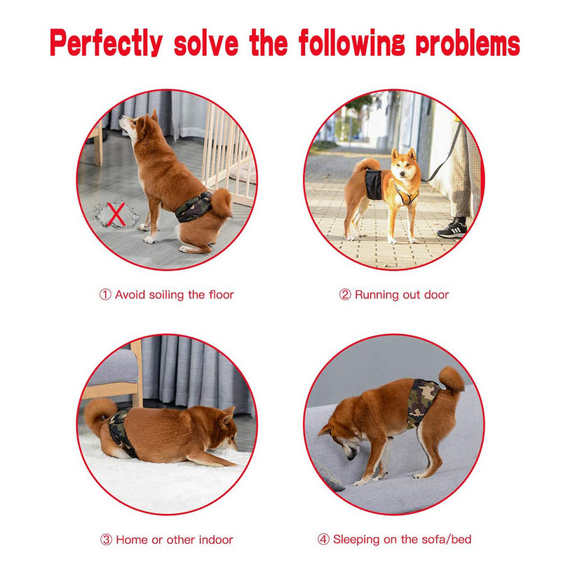 Vīriešu suņu aptinumi Augsti uzsūcošas mājdzīvnieku autiņbiksītes Mazgājamas suņu vēdera lentes vīriešu kārtas suņiem Atkārtoti lietojamas kucēnu vēdera lentes maziem lieliem suņiem