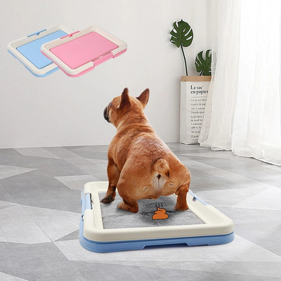 Portable Indoor Dogs Potty Pet Toilet for Small Dogs Cats Cat Litter Box Puppy Pad Holder Tray Dog Training Toilet Pet Supplies