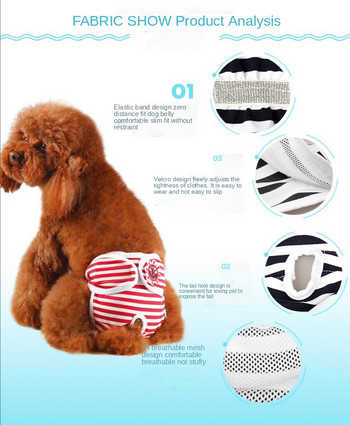 Pet Dog Physiological Παντελόνι Teddy Safety Hygiene Παντελόνι Εμμηνορροϊκό Παντελόνι Γυναικείο Σκύλος Προϊόντα Εμμηνορροϊκής Περιόδου Σώβρακο Θεία Παντελόνι