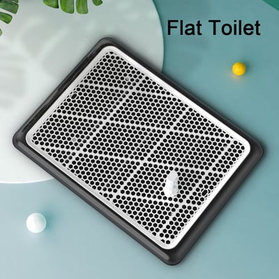Hordozható Pet Toliet kiképző műanyag oszlopos WC-szőnyeggel Kiképző bili kutyapárna tálca WC-kiképző vizeletkiképző bepipis pad