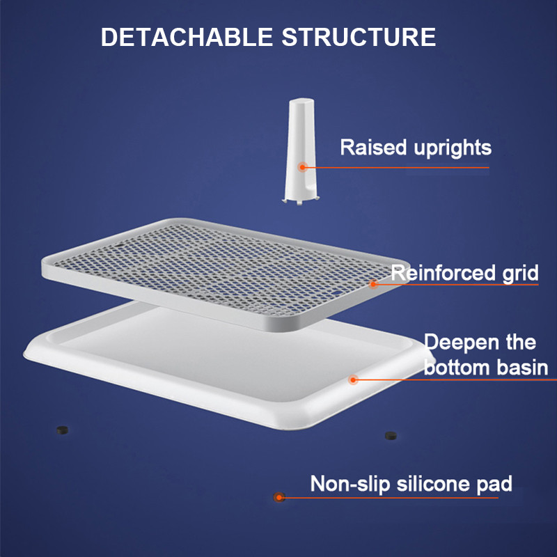 Suņu piederumi Pārnēsājama mājdzīvnieku kucēnu tualete Podiņš Suņi Kaķi Pakaišu kastes Atkritumu paplātes Apmācības tualete ar statņiem Neslīdošs pisuārs