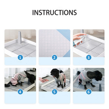 Преносима кучешка тоалетна Pee Pad Double Layer Tray Dog Tray Cat Puppy TrayToilet for Dogs Chiens Pets WC Toilet Cleaning Potty