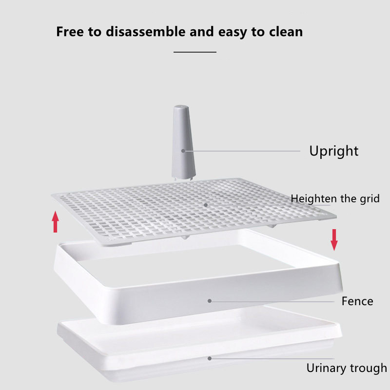 Pārnēsājama mājdzīvnieku tualete iekštelpu apmācībai sunim podiņa paliktnis plastmasas paplāte ar kolonnu, viegli tīrāmu maziem suņiem kaķiem, pakaišu kastēm, mājdzīvnieku piederumi
