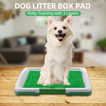 Πλαστικός δίσκος προπόνησης Toilet Mat For Dog Potty Pad Cat Tray Toilet Training Urinary Trainer Grass Mat Pee Pad 46x33,5 x3,5cm