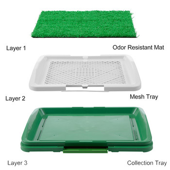 Πλαστικός δίσκος προπόνησης Toilet Mat For Dog Potty Pad Cat Tray Toilet Training Urinary Trainer Grass Mat Pee Pad 46x33,5 x3,5cm